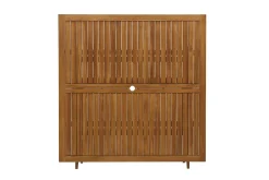 Hot Miliboo Mesa de jardín cuadrada plegable de madera maciza 140 cm SANTIAGO