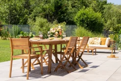 New Miliboo Mesa de jardín extensible de madera maciza 180-240 cm MAYEL