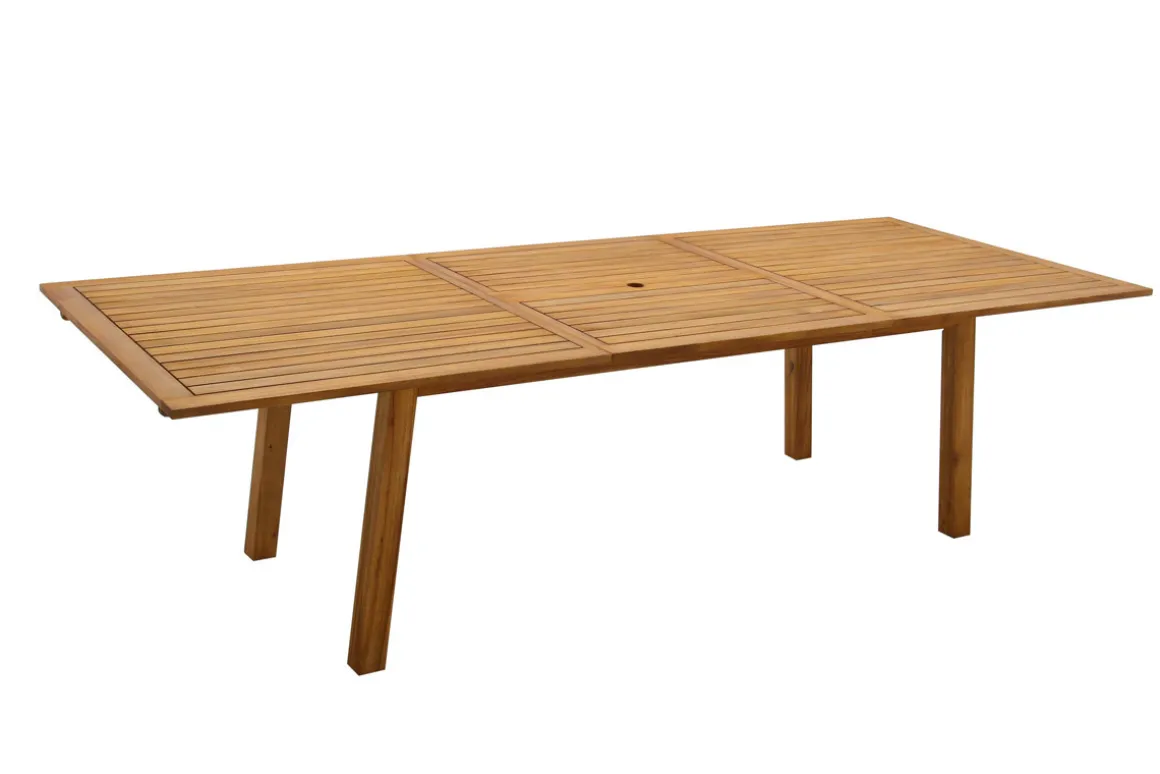 New Miliboo Mesa de jardín extensible de madera maciza 210-300 cm MAYEL