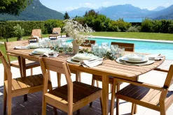 Discount Miliboo Mesa de jardín extensible de acacia maciza 4/8 personas CANOPEE