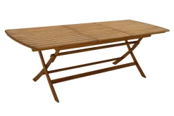 Discount Miliboo Mesa de jardín extensible de madera maciza con extensiones 180-240 cm CANOPEE