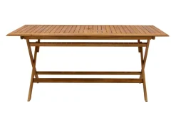 Cheap Miliboo Mesa de jardín plegable rectangular de madera maciza 170 cm SANTIAGO