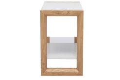 Clearance Miliboo Mesa de noche blanco y roble ARMEL