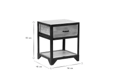 Cheap Miliboo Mesa de noche diseño industrial INDUSTRIA