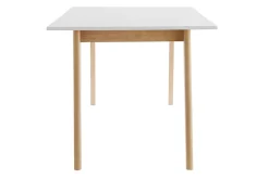 Store Miliboo Mesa extensible blanca de madera clara 160-205 cm SWAD