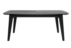 Flash Sale Miliboo Mesa extensible con extensiones integradas rectangular de madera negra de roble L180-230 cm FIFTIES