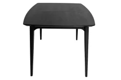 Flash Sale Miliboo Mesa extensible con extensiones integradas rectangular de madera negra de roble L180-230 cm FIFTIES