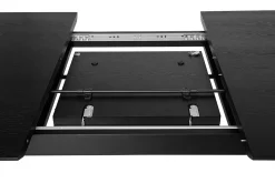 Flash Sale Miliboo Mesa extensible con extensiones integradas rectangular de madera negra de roble L180-230 cm FIFTIES