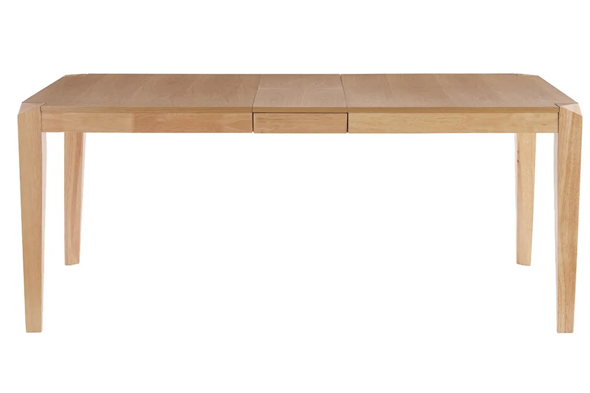 Discount Miliboo Mesa extensible de contrachapado de fresno y madera de caucho 150-180 cm BOLLY