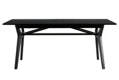 Cheap Miliboo Mesa extensible de madera de fresno negra 180-220 cm FOSTER