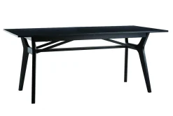 Cheap Miliboo Mesa extensible de madera de fresno negra 180-220 cm FOSTER