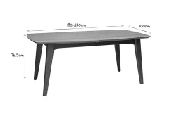 Discount Miliboo Mesa extensible nórdica de contrachapado de roble 180-230 cm FIFTIES