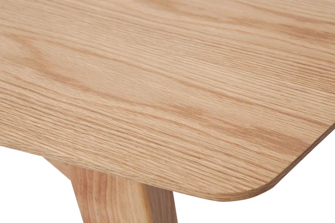 Discount Miliboo Mesa extensible nórdica de contrachapado de roble 180-230 cm FIFTIES