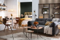 Clearance Miliboo Mesa pequeña diseño blanca D90 CALISTA