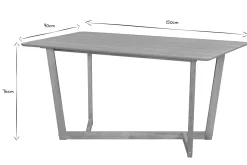 Flash Sale Miliboo Mesa rectangular de diseño de madera clara 150 cm KOUK