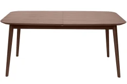 Shop Miliboo Mesa rectangular extensible con extensiones integradas de madera de nogal oscuro 160-210 cm ANK