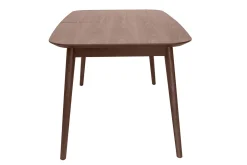 Shop Miliboo Mesa rectangular extensible con extensiones integradas de madera de nogal oscuro 160-210 cm ANK