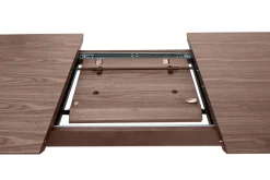 Shop Miliboo Mesa rectangular extensible con extensiones integradas de madera de nogal oscuro 160-210 cm ANK