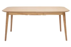 New Miliboo Mesa rectangular extensible con extensiones integradas de madera de roble claro 160-210 cm ANK
