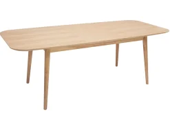 New Miliboo Mesa rectangular extensible con extensiones integradas de madera de roble claro 160-210 cm ANK