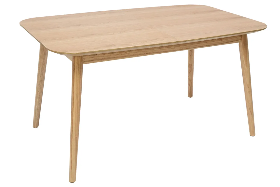 New Miliboo Mesa rectangular extensible con extensiones integradas de roble claro 140-170 cm ANK