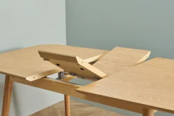 New Miliboo Mesa rectangular extensible con extensiones integradas de roble claro 140-170 cm ANK