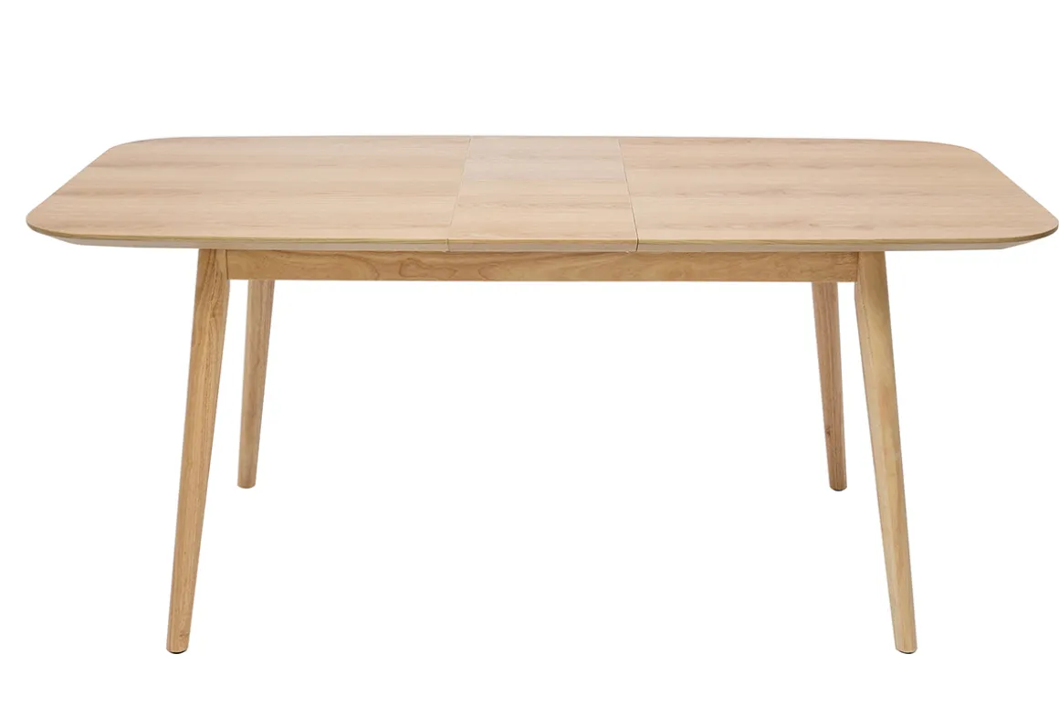 New Miliboo Mesa rectangular extensible con extensiones integradas de roble claro 140-170 cm ANK