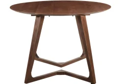 Fashion Miliboo Mesa redonda de diseño de madera maciza 115 cm BANDOL
