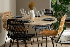 Outlet Miliboo Mesa redonda en mango macizo D116 cm VIBES