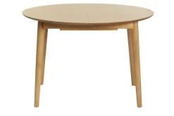 Sale Miliboo Mesa redonda extensible con extensiones integradas de madera de roble clara 115-154 cm EGO