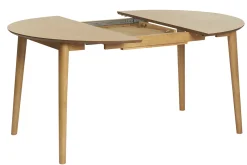 Sale Miliboo Mesa redonda extensible con extensiones integradas de madera de roble clara 115-154 cm EGO