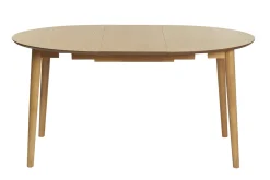 Sale Miliboo Mesa redonda extensible con extensiones integradas de madera de roble clara 115-154 cm EGO