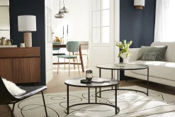 Outlet Miliboo Mesas de centro nido modernas cristal y metal TAHL