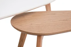Outlet Miliboo Mesas de centro nordicas roble y blanco (lote de 2) ARTIK