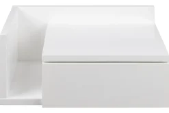 Fashion Miliboo Mesilla de pared blanca con cajón 40 cm NASTY