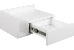 Fashion Miliboo Mesilla de pared blanca con cajón 40 cm NASTY