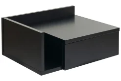 Cheap Miliboo Mesilla de pared negra con cajón 40 cm NASTY