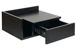 Cheap Miliboo Mesilla de pared negra con cajón 40 cm NASTY