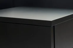 Cheap Miliboo Mesilla de pared negra con cajón 40 cm NASTY