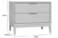 Shop Miliboo Mesita de noche blanca mate y metal dorado con almacenamiento L60 cm GIANA