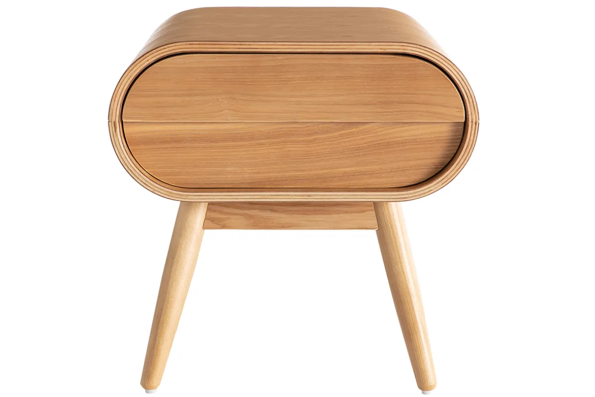 New Miliboo Mesita de noche diseño fresno 1 cajón BJORG