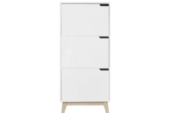 Best Sale Miliboo Mueble de almacenaje blanco 3 puertas LEENA
