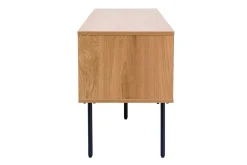 Clearance Miliboo Mueble TV acabado roble claro y patas de metal negro 160 cm PERNELLE