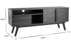 Sale Miliboo Mueble TV alto de nogal vintage 160 cm VOLVER