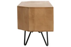 Shop Miliboo Mueble TV angular de madera de mango maciza y metal 100 cm VIBES