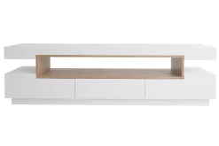 Clearance Miliboo Mueble TV blanco y madera LIVO