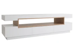 Clearance Miliboo Mueble TV blanco y madera LIVO