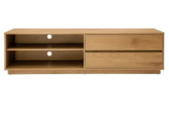 Best Miliboo Mueble TV con acabado de roble claro y 2 cajones 160 cm MADERO