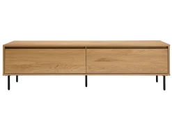 Clearance Miliboo Mueble TV con acabado de roble claro y 2 cajones 160 cm ARAGON
