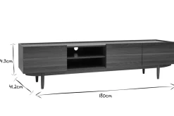 Hot Miliboo Mueble TV con puertas de madera oscura 180 cm SANAA